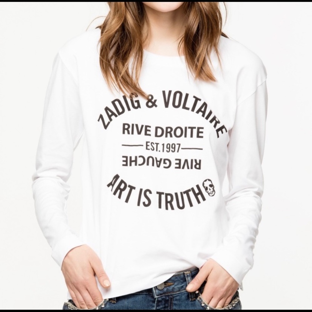 Zadig & Voltaire Art of Truth Long Sleeve Tee S